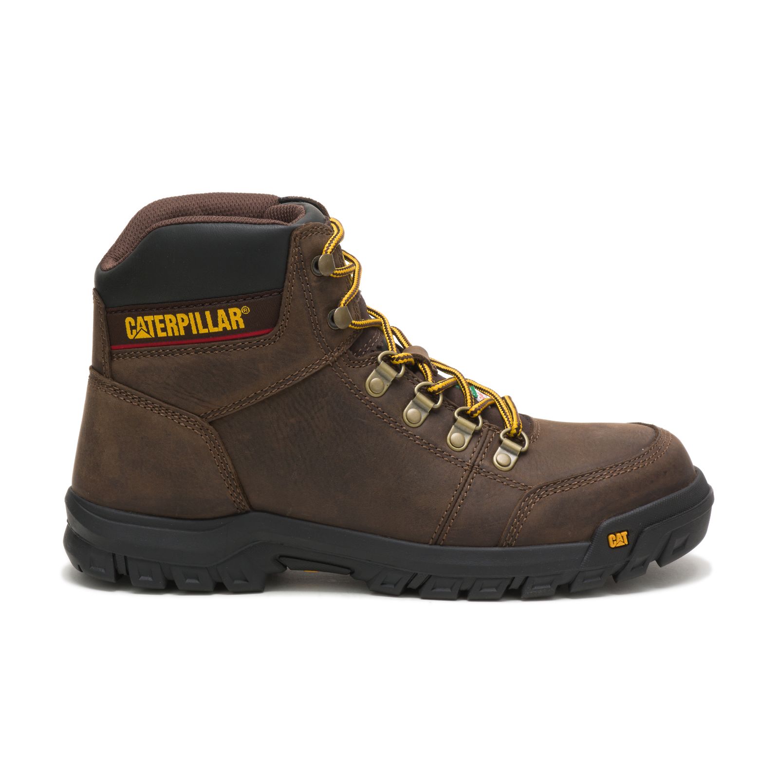 Caterpillar Men's Outline Steel Toe Csa Work Boots Brown CAT-84012